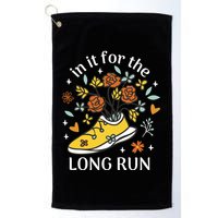 In It For The Long Run Floral Golf Towel