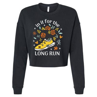 In It For The Long Run Floral Cropped Pullover Crew
