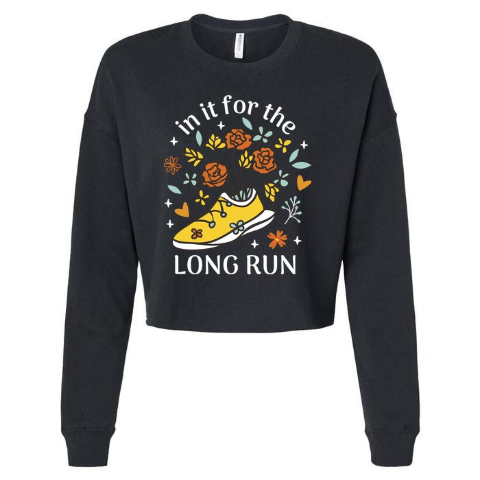 In It For The Long Run Floral Cropped Pullover Crew