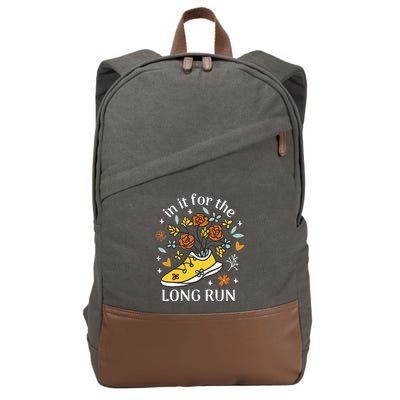 In It For The Long Run Floral Cotton Canvas Backpack
