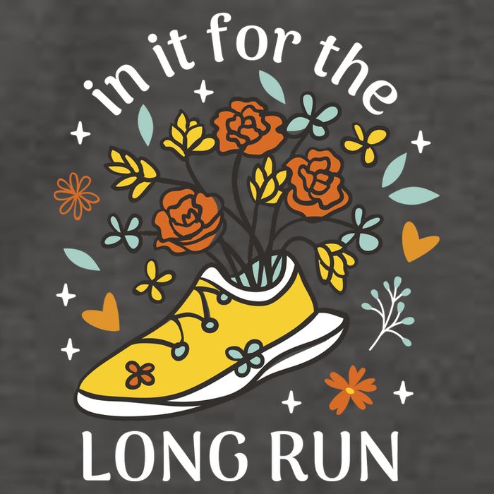 In It For The Long Run Floral Vector Backpack