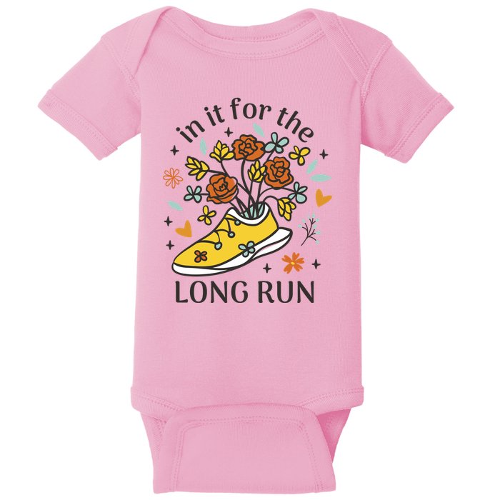 In It For The Long Run Floral Baby Bodysuit