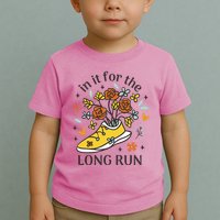 In It For The Long Run Floral Toddler T-Shirt