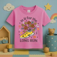 In It For The Long Run Floral Toddler T-Shirt