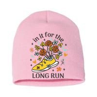 In It For The Long Run Floral Short Acrylic Beanie