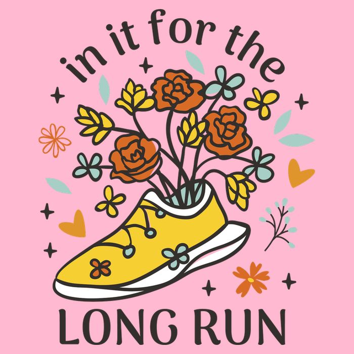 In It For The Long Run Floral Short Acrylic Beanie