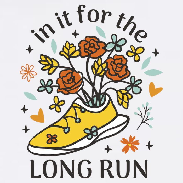 In It For The Long Run Floral Garment-Dyed Sweatshirt