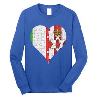 Italian Irish Flag Heart Gift Long Sleeve Shirt