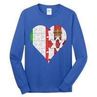 Italian Irish Flag Heart Gift Tall Long Sleeve T-Shirt