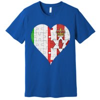 Italian Irish Flag Heart Gift Premium T-Shirt