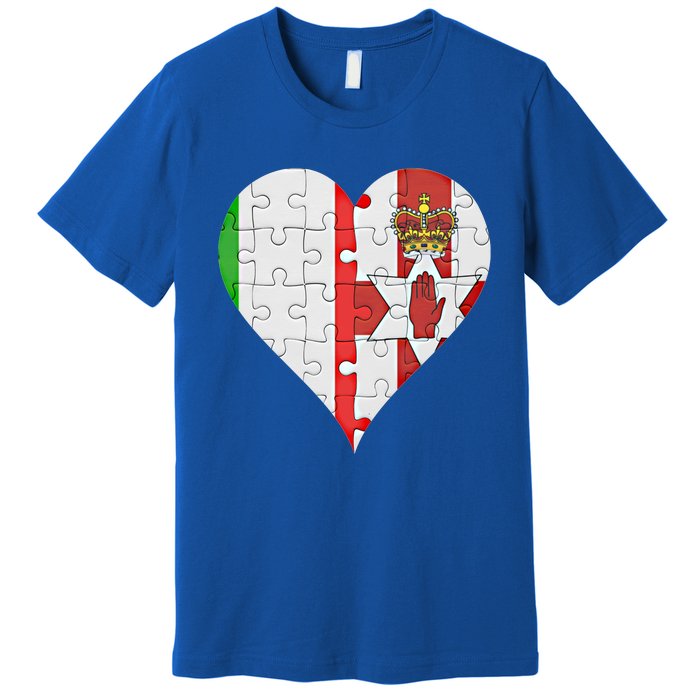 Italian Irish Flag Heart Gift Premium T-Shirt