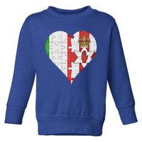 Italian Irish Flag Heart Gift Toddler Sweatshirt