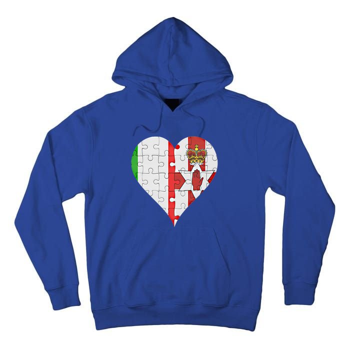 Italian Irish Flag Heart Gift Tall Hoodie