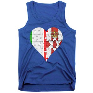 Italian Irish Flag Heart Gift Tank Top