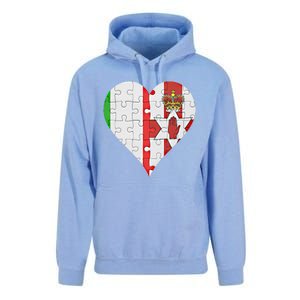 Italian Irish Flag Heart Gift Unisex Surf Hoodie