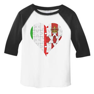 Italian Irish Flag Heart Gift Toddler Fine Jersey T-Shirt