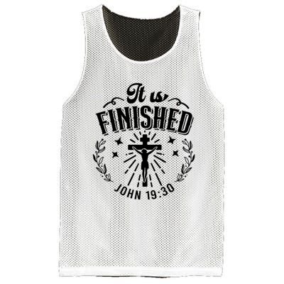 It Is Finished John 19:30 Mesh Reversible Basketball Jersey Tank