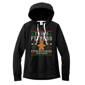 IM Into Fitness Cookie Gingerbread Ugly Christmas Sweater Great Gift Women's Fleece Hoodie