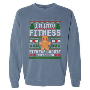 IM Into Fitness Cookie Gingerbread Ugly Christmas Sweater Great Gift Garment-Dyed Sweatshirt