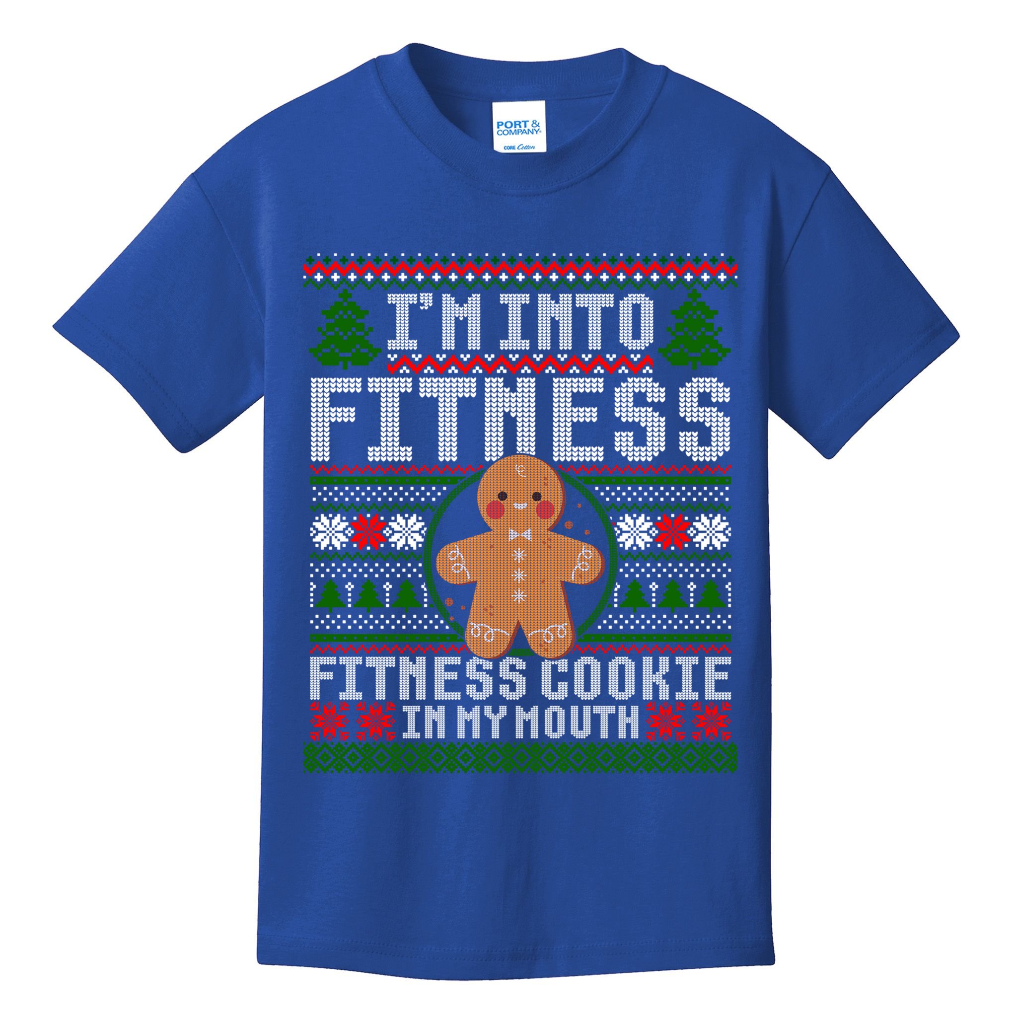 IM Into Fitness Cookie Gingerbread Ugly Christmas Sweater Great Gift Kids T-Shirt