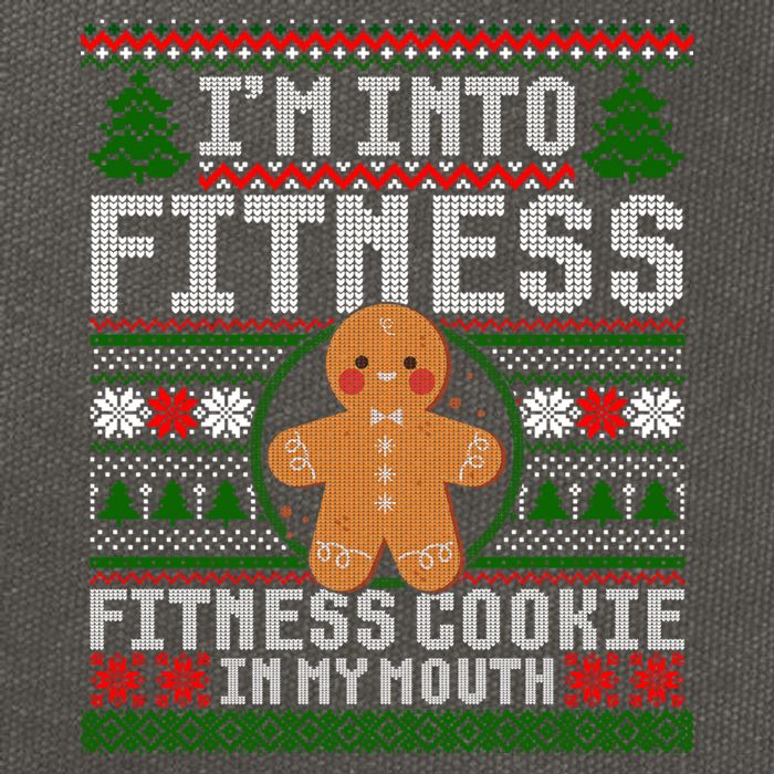 IM Into Fitness Cookie Gingerbread Ugly Christmas Sweater Great Gift Cotton Canvas Backpack