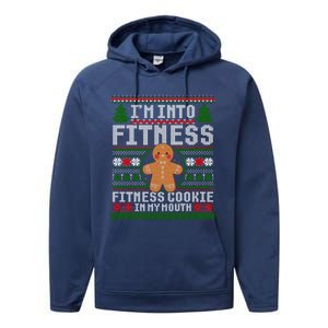 IM Into Fitness Cookie Gingerbread Ugly Christmas Sweater Great Gift Performance Fleece Hoodie