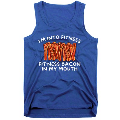 Im Into Fitness Fitness Bacon In My Mouth Funny Foodie Tank Top