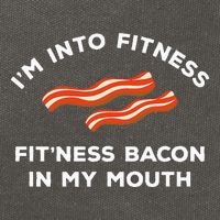 Im Into Fitness Funny Breakfast Meat Gift For A Bacon Lover Cotton Canvas Backpack