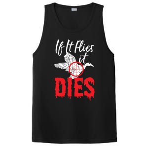 If It Flies It Dies Funny Duck Goose Cute Gift PosiCharge Competitor Tank