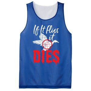 If It Flies It Dies Funny Duck Goose Cute Gift Mesh Reversible Basketball Jersey Tank