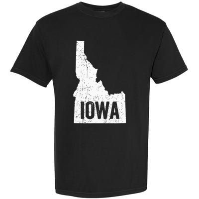 Idaho Iowa Funny Geography Mix Up Joke Idawa Pride Garment-Dyed Heavyweight T-Shirt