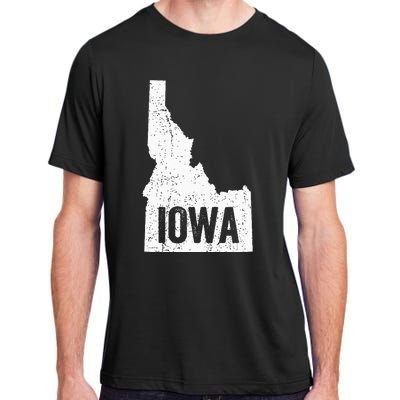 Idaho Iowa Funny Geography Mix Up Joke Idawa Pride Adult ChromaSoft Performance T-Shirt