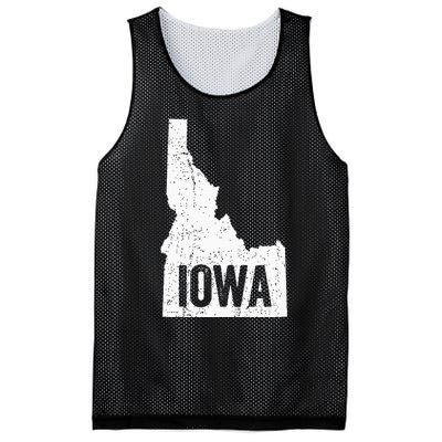 Idaho Iowa Funny Geography Mix Up Joke Idawa Pride Mesh Reversible Basketball Jersey Tank