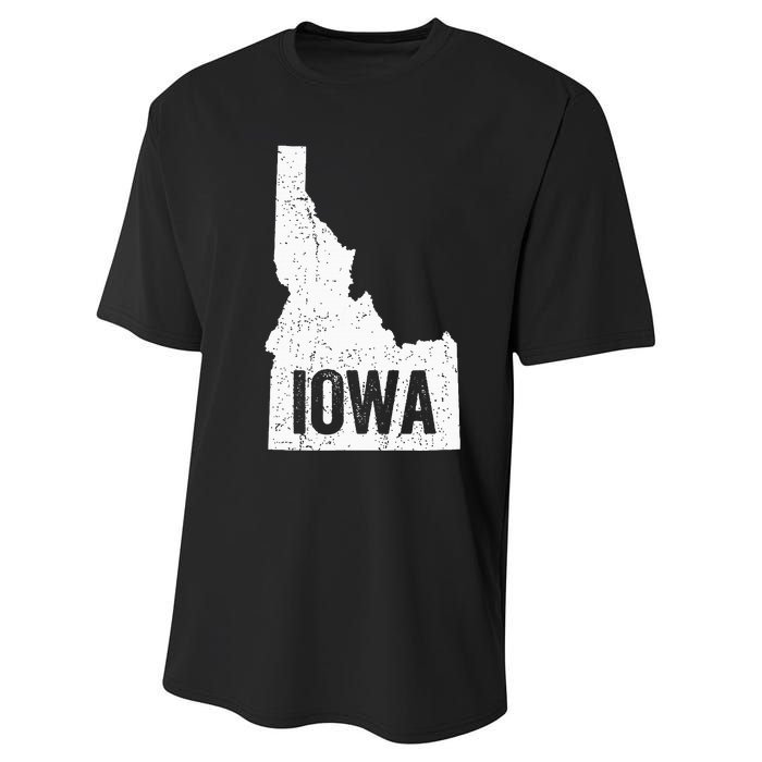 Idaho Iowa Funny Geography Mix Up Joke Idawa Pride Performance Sprint T-Shirt