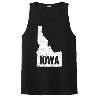 Idaho Iowa Funny Geography Mix Up Joke Idawa Pride PosiCharge Competitor Tank