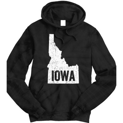 Idaho Iowa Funny Geography Mix Up Joke Idawa Pride Tie Dye Hoodie