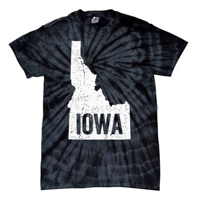 Idaho Iowa Funny Geography Mix Up Joke Idawa Pride Tie-Dye T-Shirt