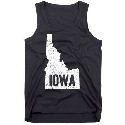 Idaho Iowa Funny Geography Mix Up Joke Idawa Pride Tank Top