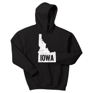 Idaho Iowa Funny Geography Mix Up Joke Idawa Pride Kids Hoodie