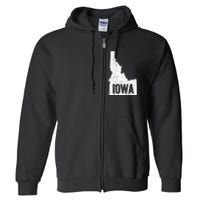 Idaho Iowa Funny Geography Mix Up Joke Idawa Pride Full Zip Hoodie