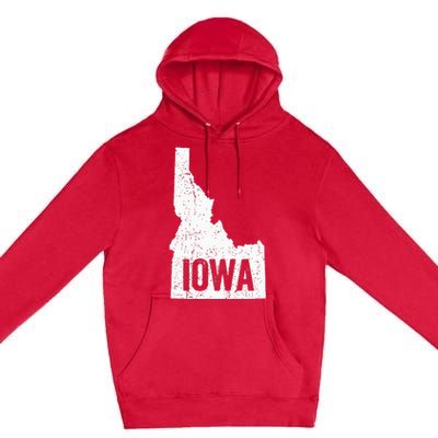 Idaho Iowa Funny Geography Mix Up Joke Idawa Pride Premium Pullover Hoodie