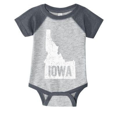 Idaho Iowa Funny Geography Mix Up Joke Idawa Pride Infant Baby Jersey Bodysuit