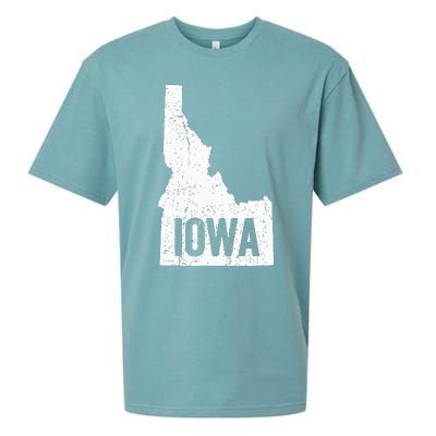 Idaho Iowa Funny Geography Mix Up Joke Idawa Pride Sueded Cloud Jersey T-Shirt