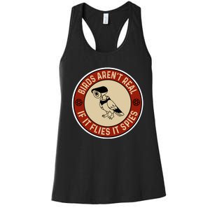 If It Flies It Spy Bubblefree Stickers Women's Racerback Tank