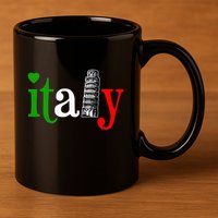 Italy Italian Flag 11oz C Handle Ceramic Mug