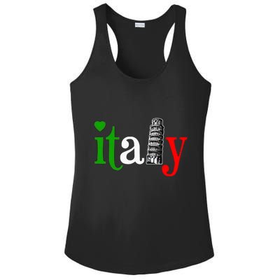 Italy Italian Flag Ladies PosiCharge Competitor Racerback Tank