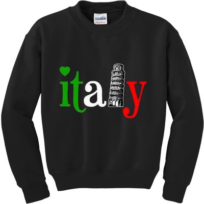 Italy Italian Flag Kids Sweatshirt