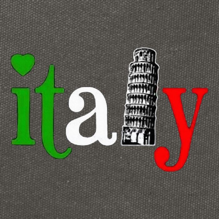 Italy Italian Flag Cotton Canvas Backpack