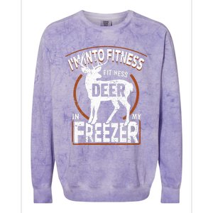 I'm Into Fitness Deer Freezer funny dad hunter deer hunting Colorblast Crewneck Sweatshirt