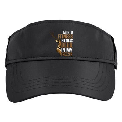 I'm Into Fitness Fit'ness Deer In My Freezer Hunting Deer Adult Drive Performance Visor